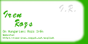 iren rozs business card